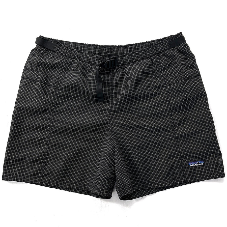 1997 Patagonia 4” Ripstop Nylon River Shorts, Gridstop: Black (L)