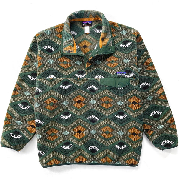 2014 Patagonia Printed Synchilla Snap-T, Slowfoot: Green (M/L)