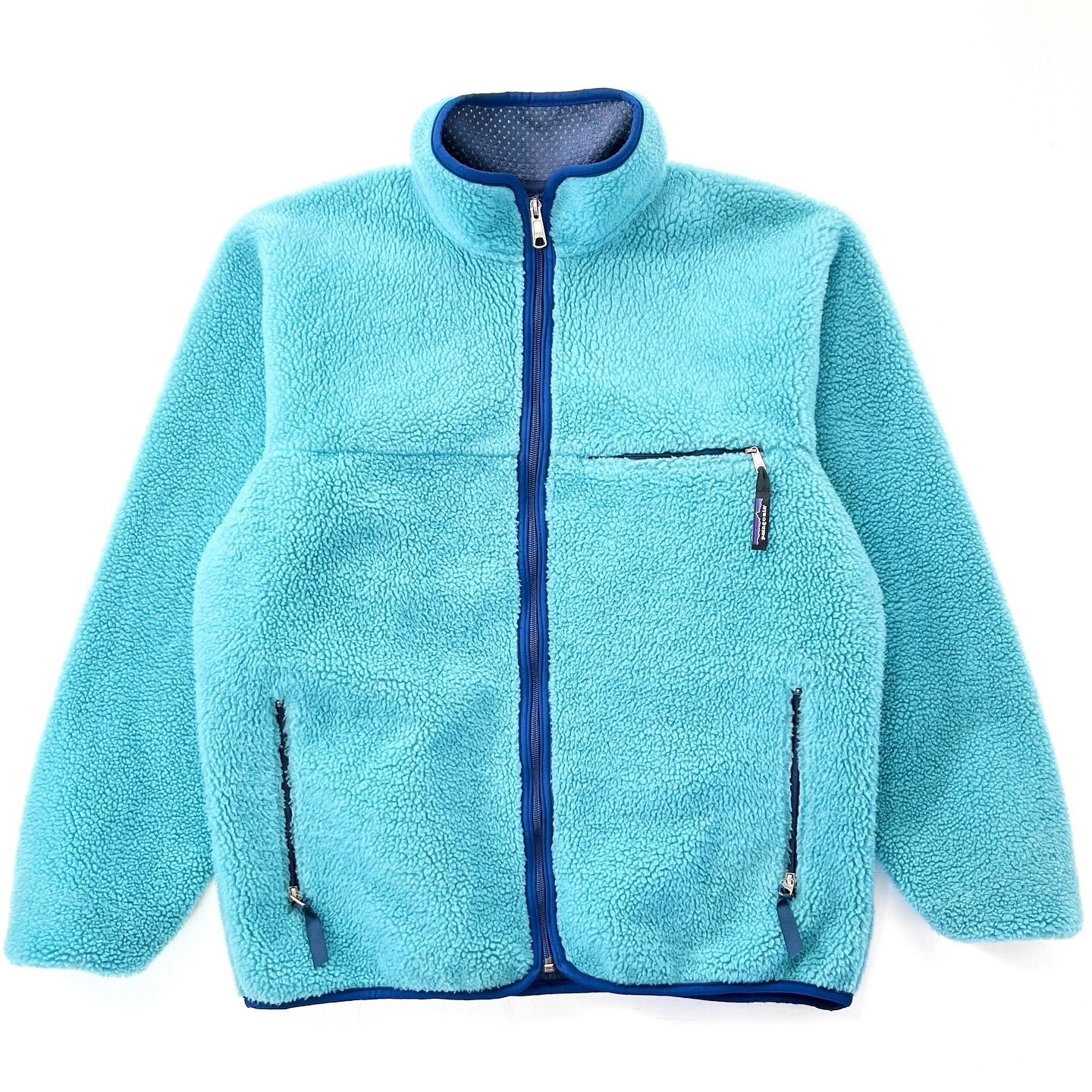 1994 Patagonia Made In The U.S.A. Retro Pile Cardigan, Sea Green (L)