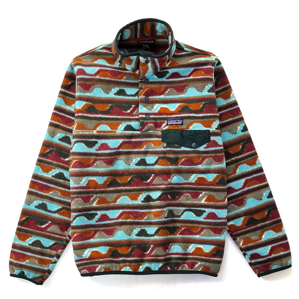 2016 Patagonia Printed Synchilla Snap-T, Delta: Cinder Red (S)
