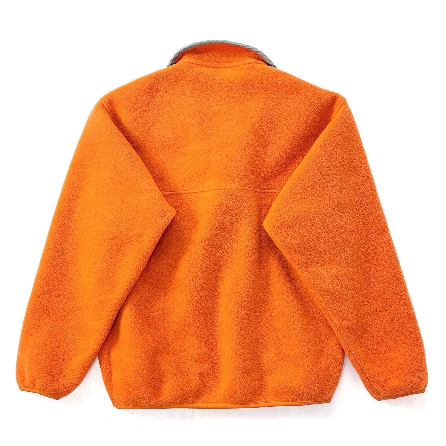 1998 Patagonia Synchilla Snap-T Pullover, Cadmium Orange & Sagebrush (S)