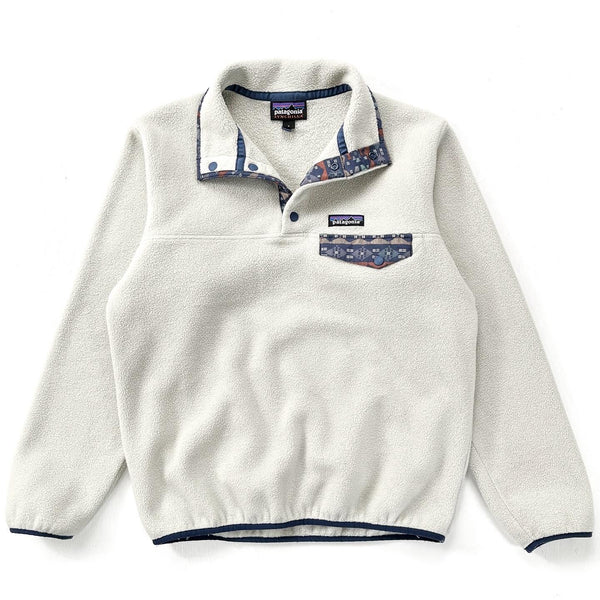 2018 Patagonia Womens Synchilla Snap-T, Pelican & Stone Blue (S)