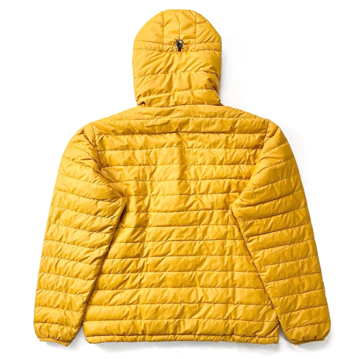 2010 Patagonia Mens Full-Zip Hooded Down Sweater, Yellow (XL)
