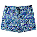1994 Patagonia 4” “Wave Logo”Printed Nylon River Shorts, Java: Indigo (L/XL)