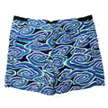 1994 Patagonia 4” “Wave Logo”Printed Nylon River Shorts, Java: Indigo (L/XL)