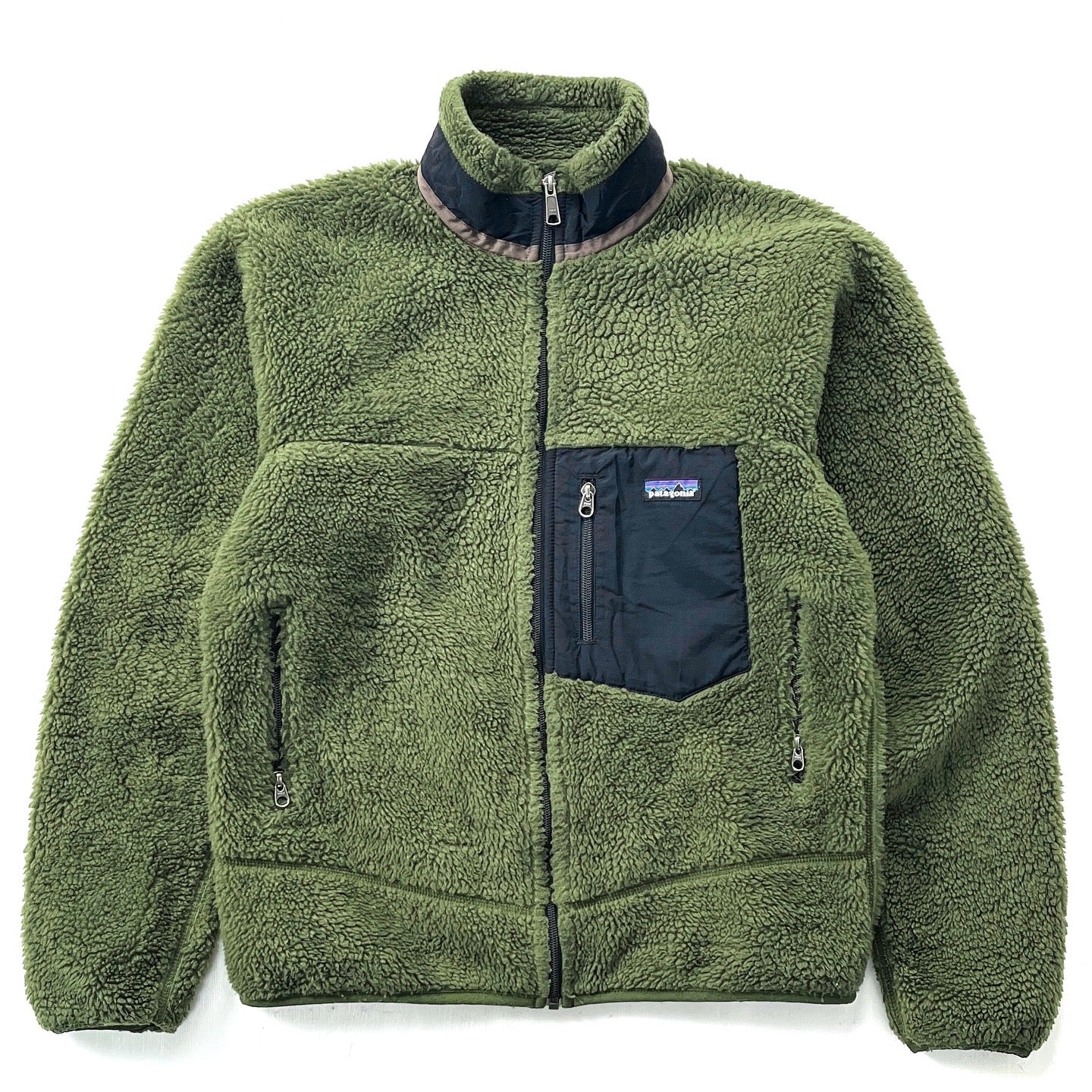 2010 Patagonia Classic Retro-X Fleece Jacket, Fresh Clover & Black (S)