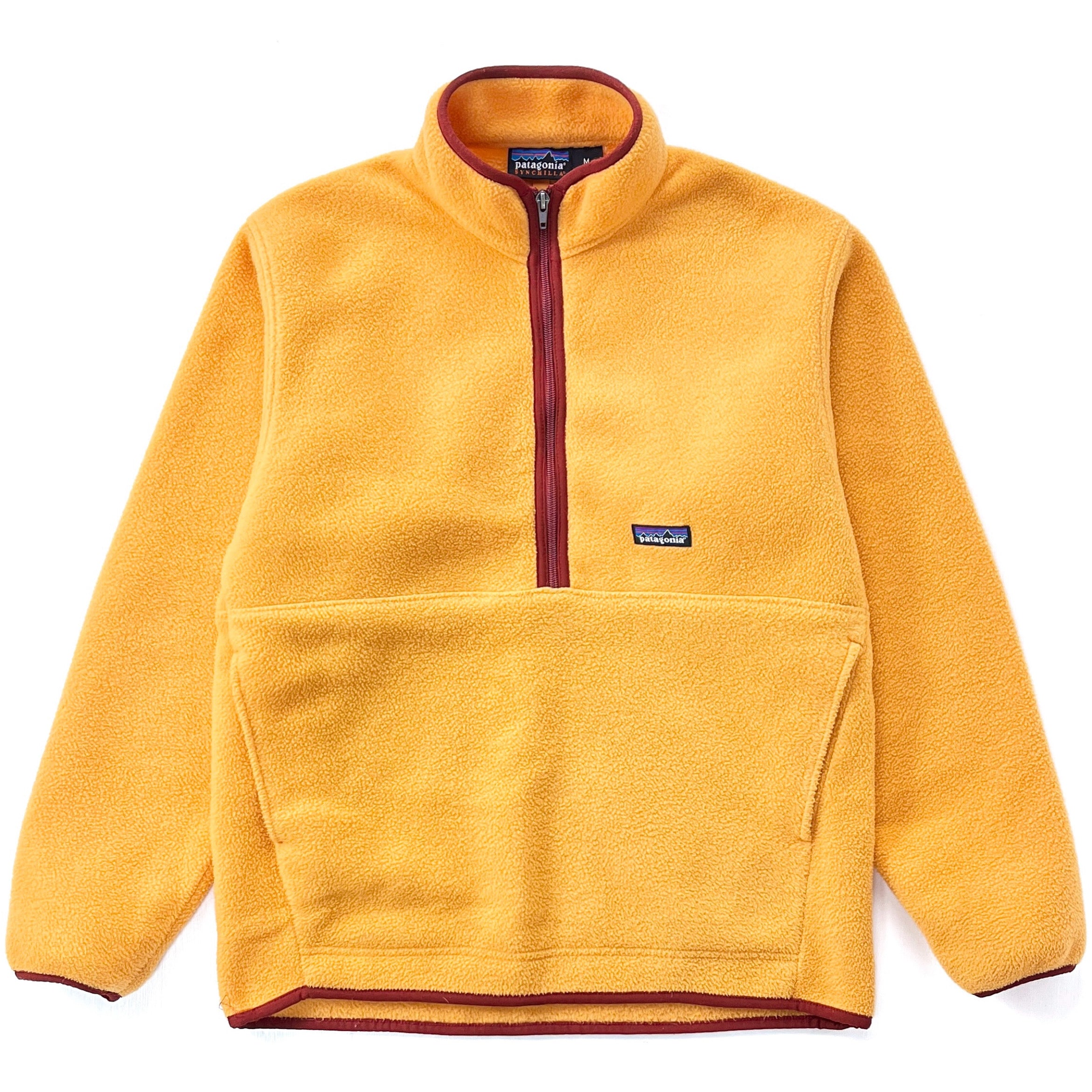 2002 Patagonia Synchilla Marsupial Fleece Pullover, Mandarin & Red (M)