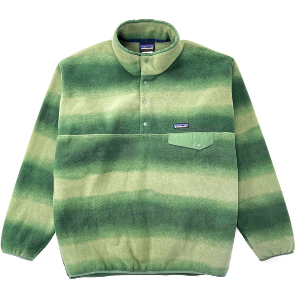 2015 Patagonia Printed Synchilla Snap-T Pullover, Hand Dipped: Camp Green (XL)