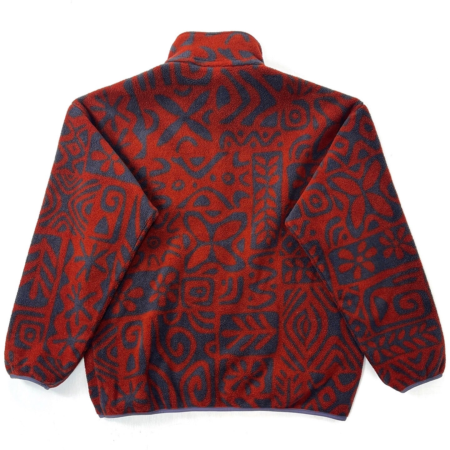 1995 Patagonia Made In Canada Printed Synchilla Snap-T, Island Block: Copper (L)