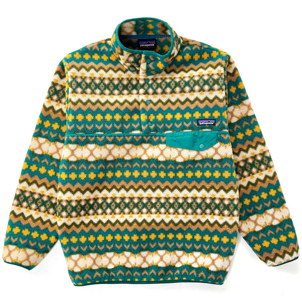 2015 Patagonia Printed Synchilla Snap-T Pullover, Cliff: Arbor Green (S)