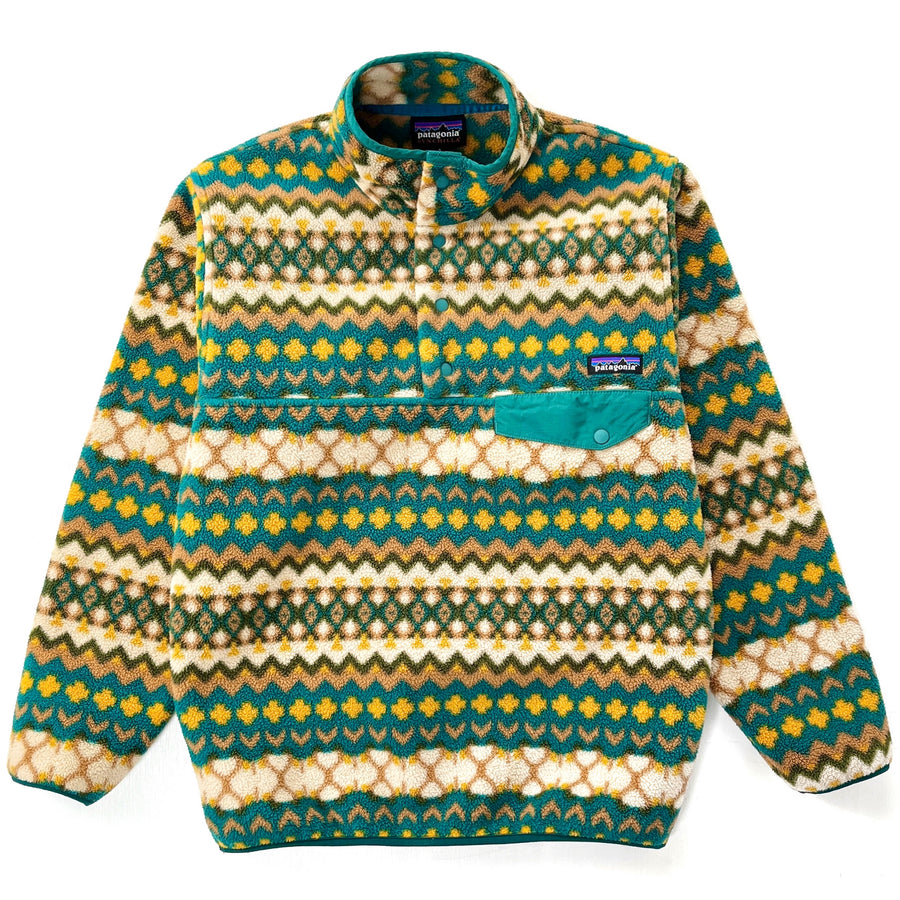 2015 Patagonia Printed Synchilla Snap-T Pullover, Cliff: Arbor Green (S)