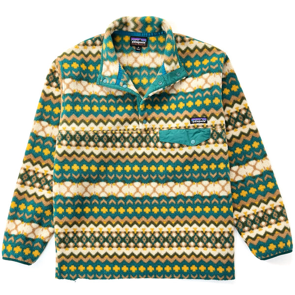 2015 Patagonia Printed Synchilla Snap-T Pullover, Cliff: Arbor Green (M)