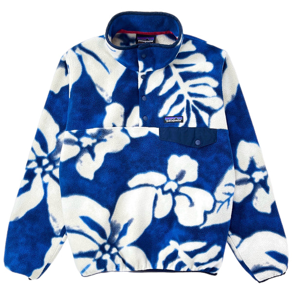 2015 Patagonia Printed Synchilla Snap-T Pullover, Spice Garden: Navy Blue (XS)