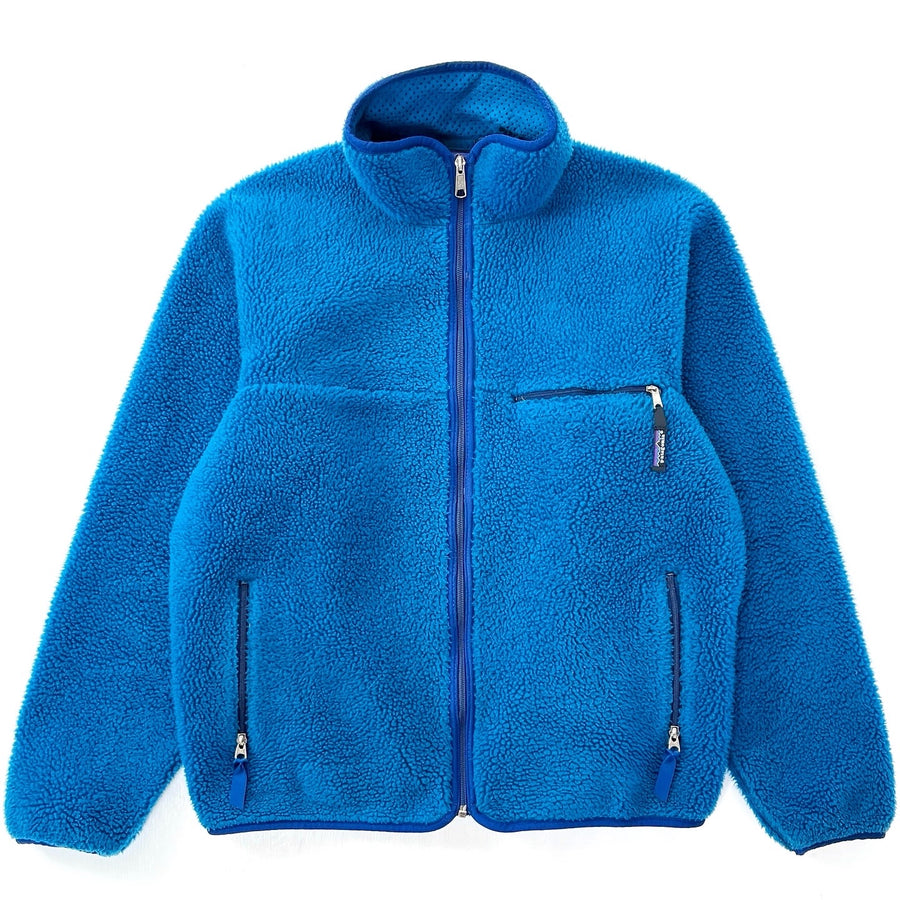 1992 Patagonia Made In The U.S.A. Retro Pile Cardigan, Deep Water  (L)