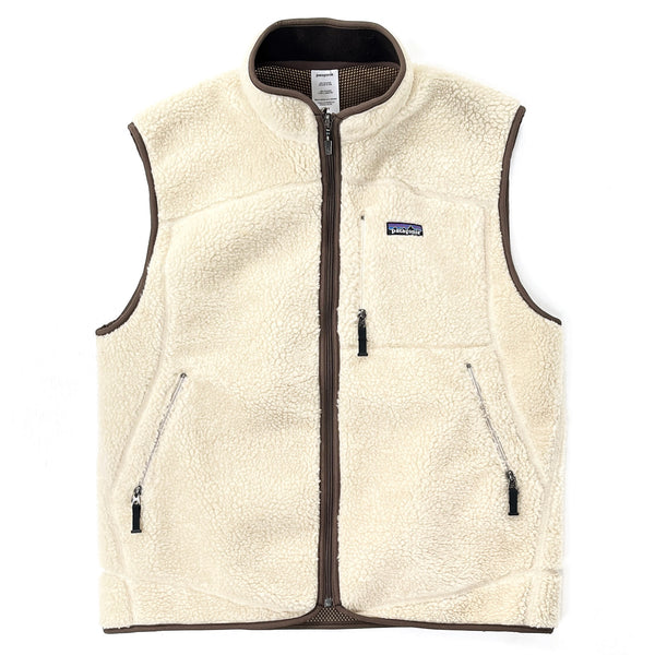 2007 Patagonia Lost Arrow Retro Pile Fleece Vest, Natural & Mushroom Brown (XL)