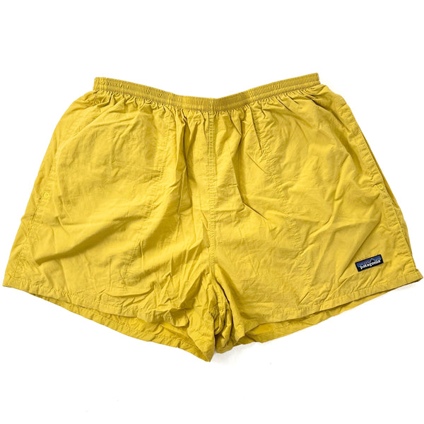 1999 Patagonia Mens 3.5” Nylon Baggies Shorts, Gold (XL)