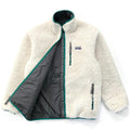 2012 Patagonia Classic Retro-X “Deep Pile” Fleece Cardigan, Natural & Green (M)