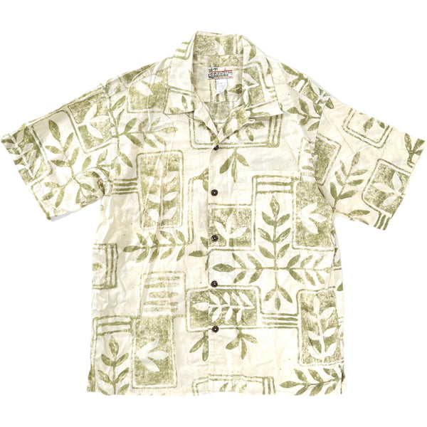 2005 Patagonia Limited Edition Organic Cotton Pataloha Shirt, Leaf Print (M)