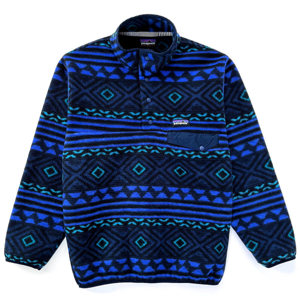 2016 Patagonia Printed Synchilla Snap-T Pullover, Saltillo: Navy Blue (S)