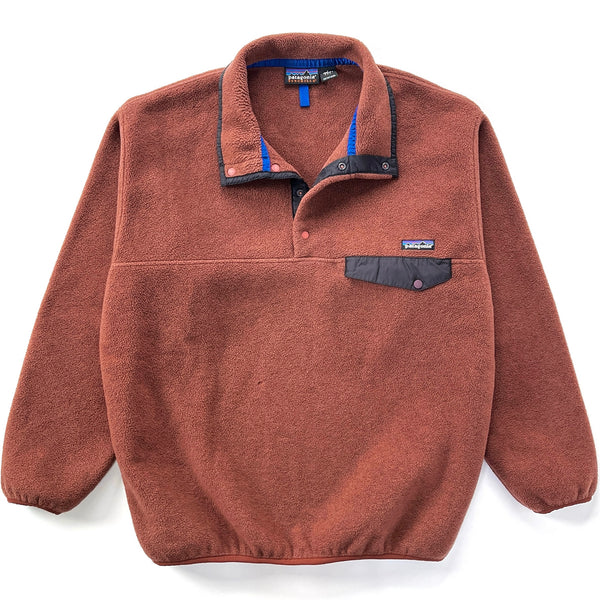 1999 Patagonia Made In The U.S.A. Synchilla Snap-T, Rust & Asphalt (L)