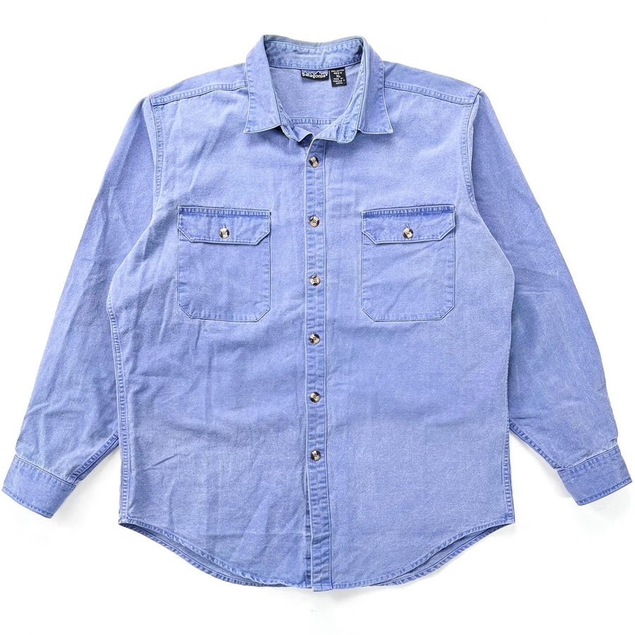 1992 Patagonia Garment Dyed Canvas Shirt, Prussian Blue (XL)