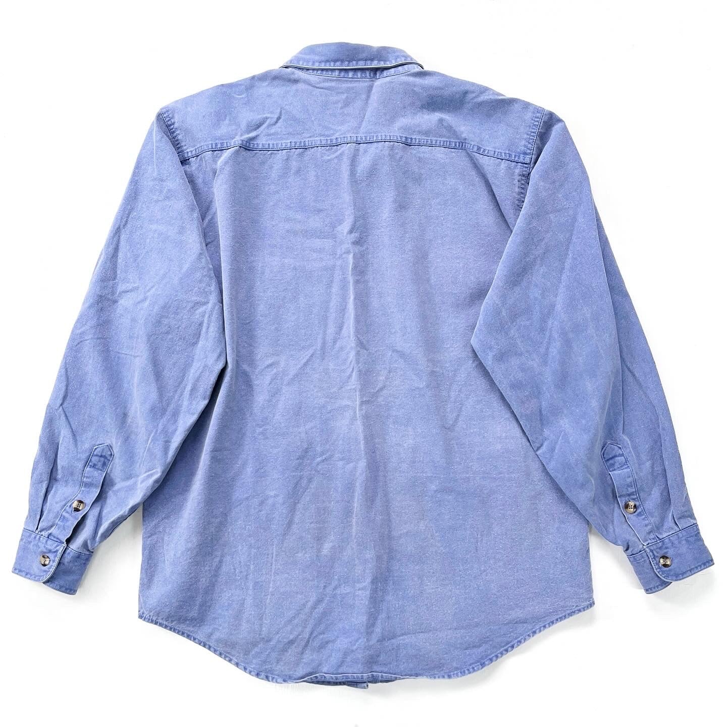 1992 Patagonia Garment Dyed Canvas Shirt, Prussian Blue (XL)