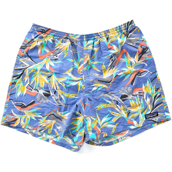 2016 Patagonia Mens 5” Nylon Printed Baggies Shorts, Piton Paradise: Violet (L)