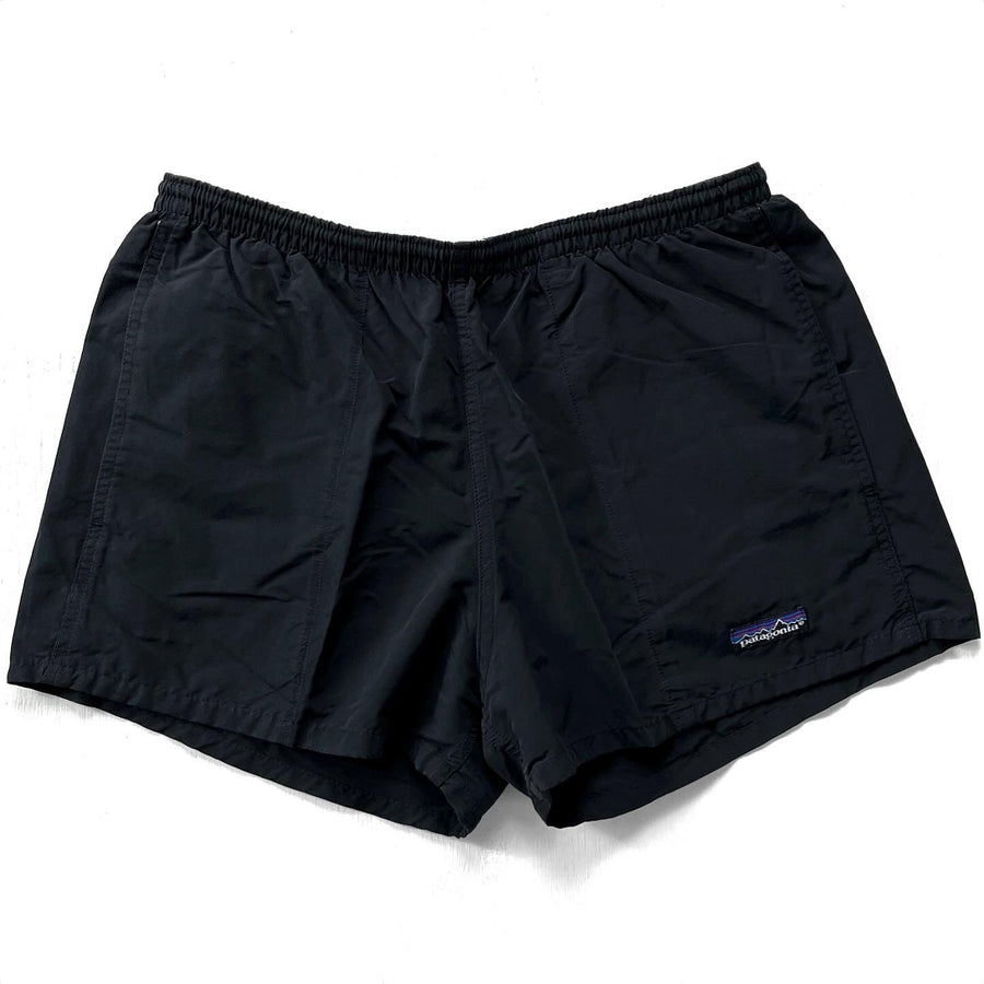 1988 Patagonia Mens 3” Nylon Baggies Shorts, Black (M)