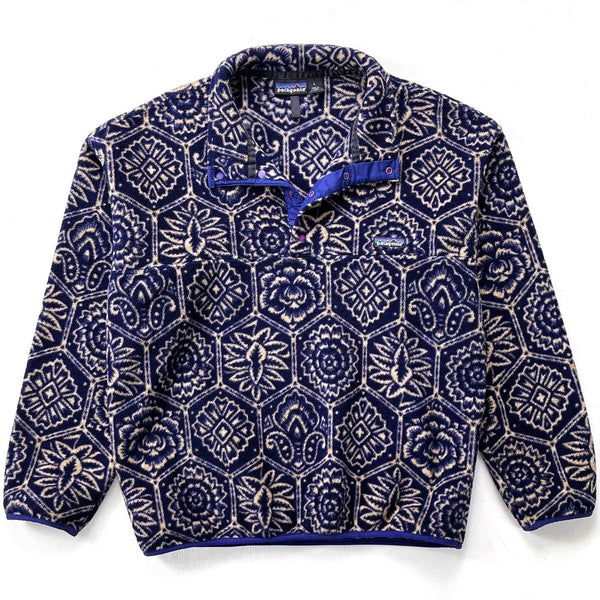 1995 Patagonia Printed Synchilla Snap-T, Nepali Hexagon (L)
