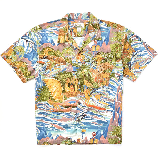2004 Patagonia Limited Edition Pataloha Print Shirt, Paradise: Multi Hue (L)