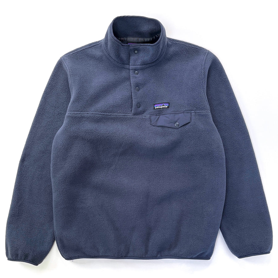 2023 Patagonia Womens Synchilla Snap-T Fleece Pullover, Grey-Blue (M)