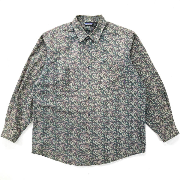1993 Patagonia Muleskin Cotton Canvas Shirt, Jungle Canopy (L)