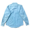 1970s Patagonia “Big Label” Cotton Canvas Shirt, Light Blue (M)