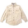 1970s Patagonia “Big Label” Cotton Canvas Shirt, Light Tan (M)