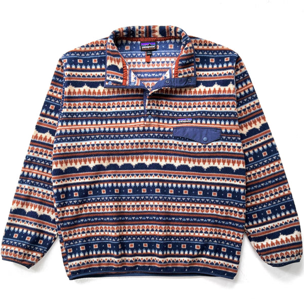 2021 Patagonia Printed Synchilla Snap-T, Cottage Isle: Khaki (XL)