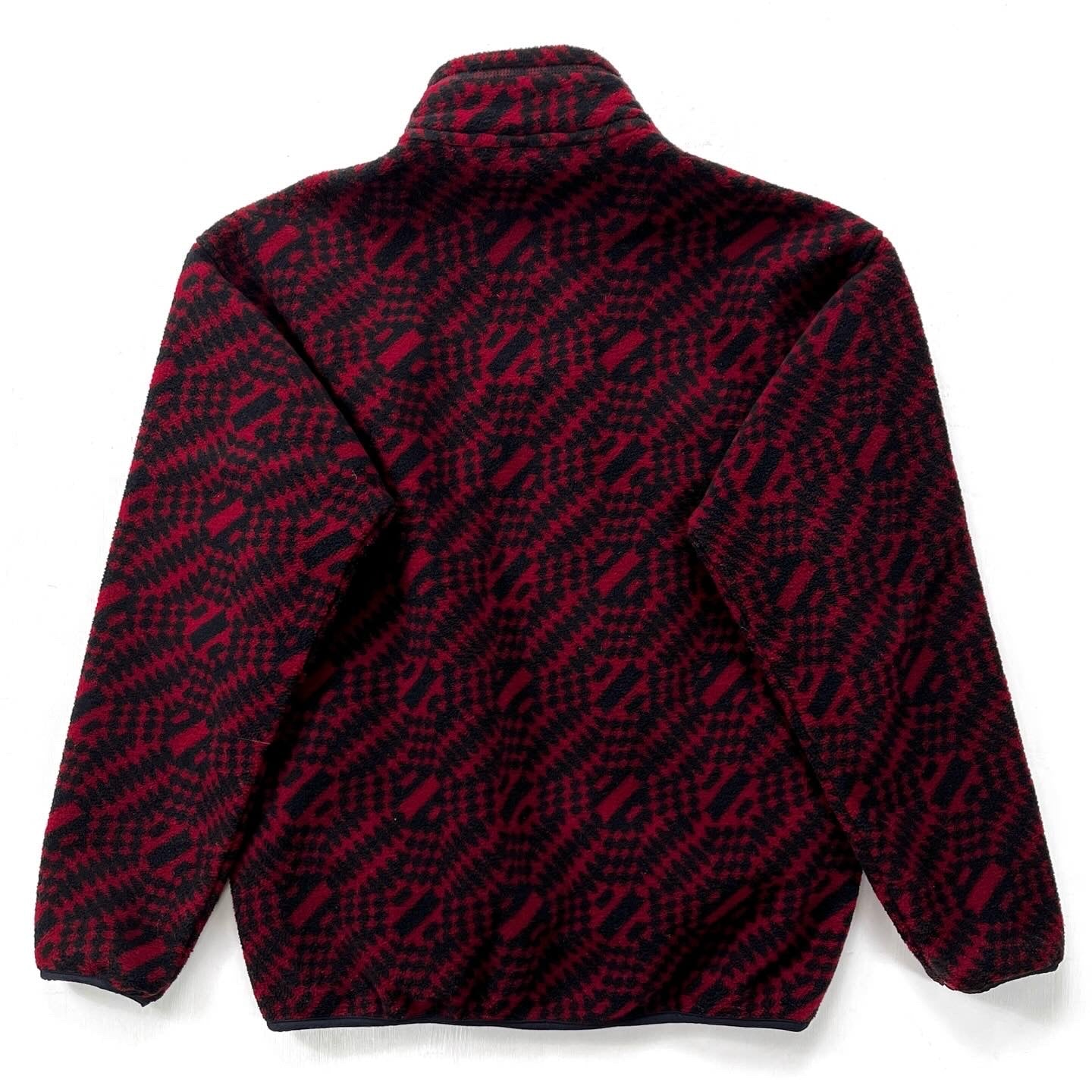 1998 Patagonia Printed Synchilla Snap-T, P’op: Black & Red (M)