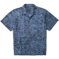 2001 Patagonia Mens A/C Print Shirt, Bark Cloth: Whale Blue (L)