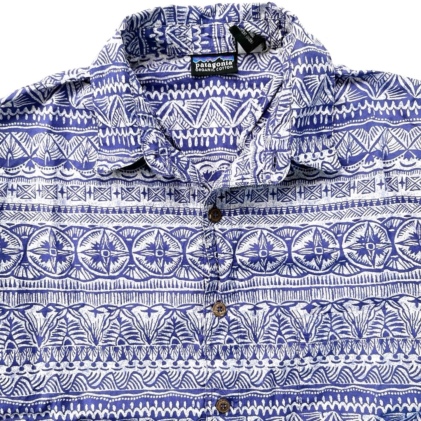 1997 Patagonia Organic Cotton A/C Print Shirt, Tradewinds (M)