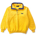 1986 Patagonia Cotton Diamond Quilt Snap-T, Yellow & Cobalt (L)
