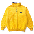 1986 Patagonia Cotton Diamond Quilt Snap-T, Yellow & Cobalt (L)