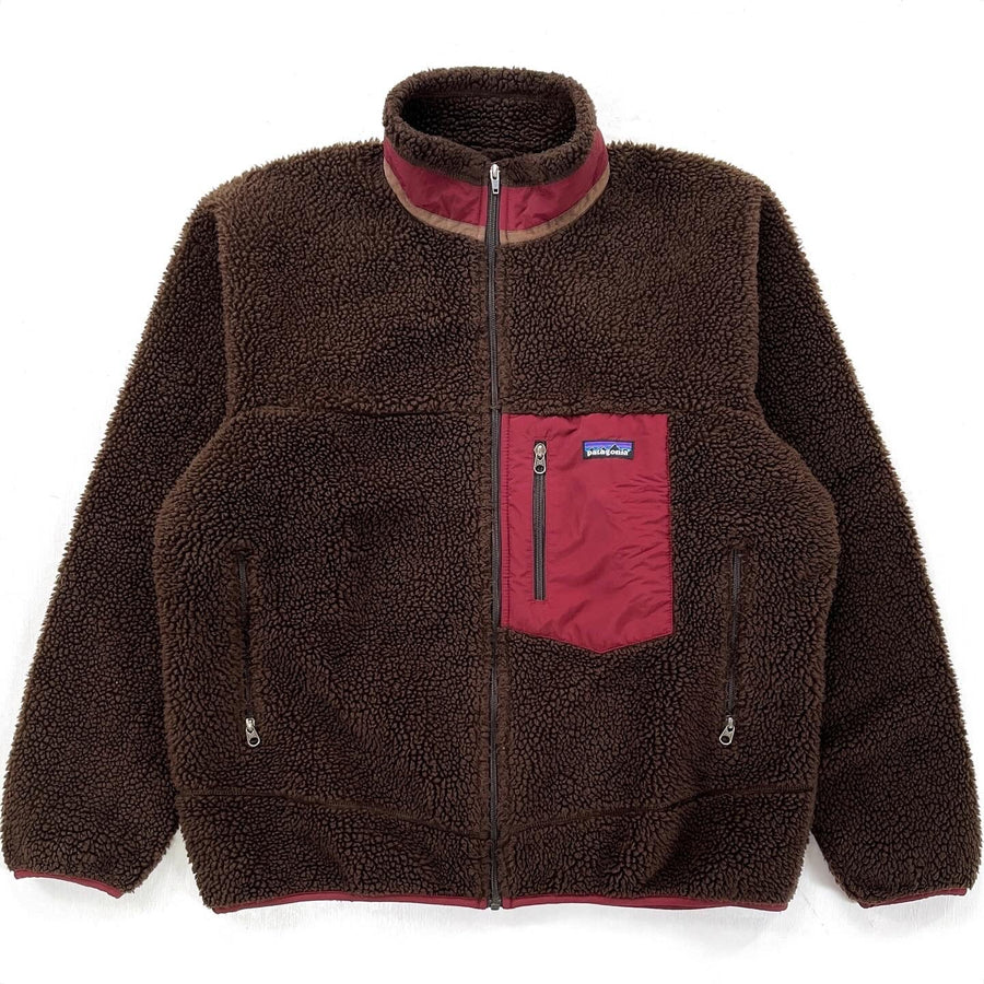 2011 Patagonia Retro-X Fleece Jacket, Black Oak & Pomegranate (L)