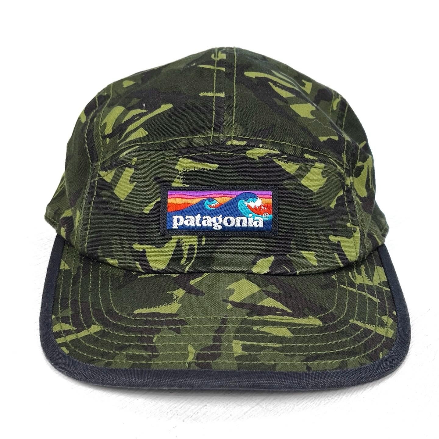 2017 Patagonia Board Short Label Tradesmith Hat, Green Camo (OS)