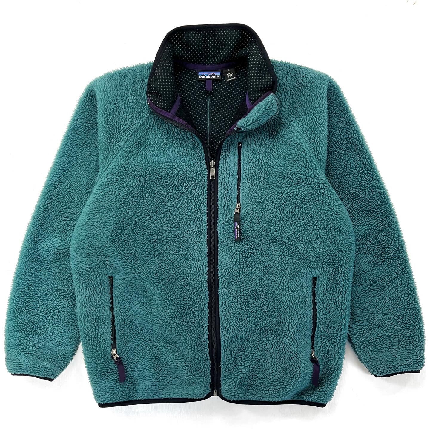 1997 Patagonia Made In The U.S.A. Retro Pile Cardigan, Fir Green (XL)