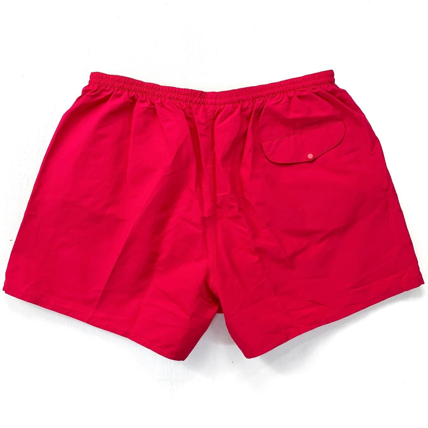 1991 Patagonia Mens 4” Nylon Baggies Shorts, Red (XL)