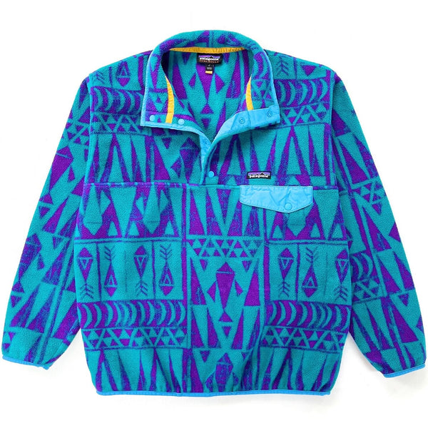 2017 Patagonia Printed Synchilla Snap-T, Tribal Geo: True Teal (L)
