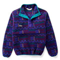 1980s Columbia Sportswear Printed Snap-Fleece Pullover, Purple (S)