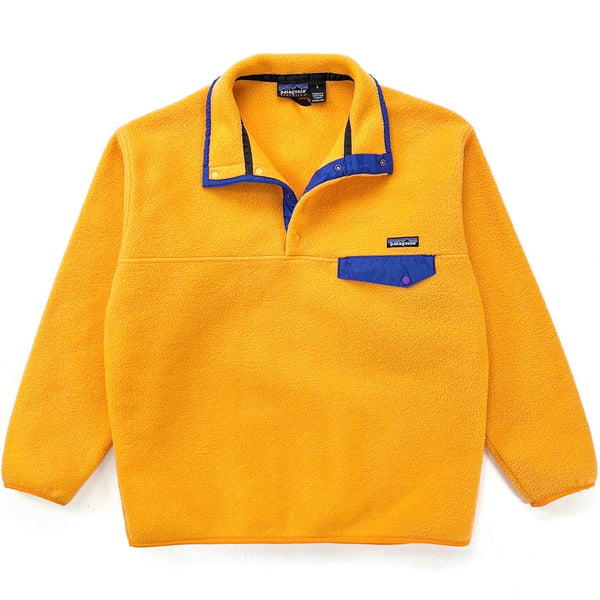 1999 Patagonia Synchilla Snap-T Pullover, Mango & Blue Ribbon (L)