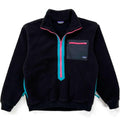 1988 Patagonia Heavy Synchilla Half-Zip Sweater, Black & Teal (M)