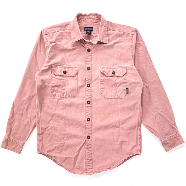 1990 Patagonia Original Garment Dyed Cotton Canvas Shirt, Weathered Red (M)