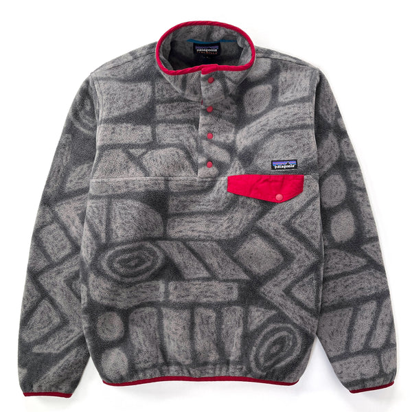 2015 Patagonia Printed Synchilla Snap-T Pullover, Shale: Forge Grey (S)